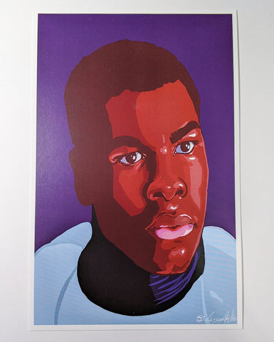 art print of finn from star wars with a matte finish
